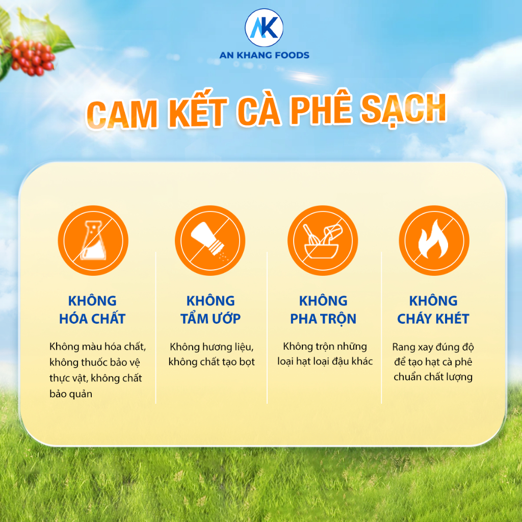 Cà phê chồn rang mộc Robusta nguyên chất vị thơm ngon đặc trưng AnKhang Foods_ Sản phẩm Ocop