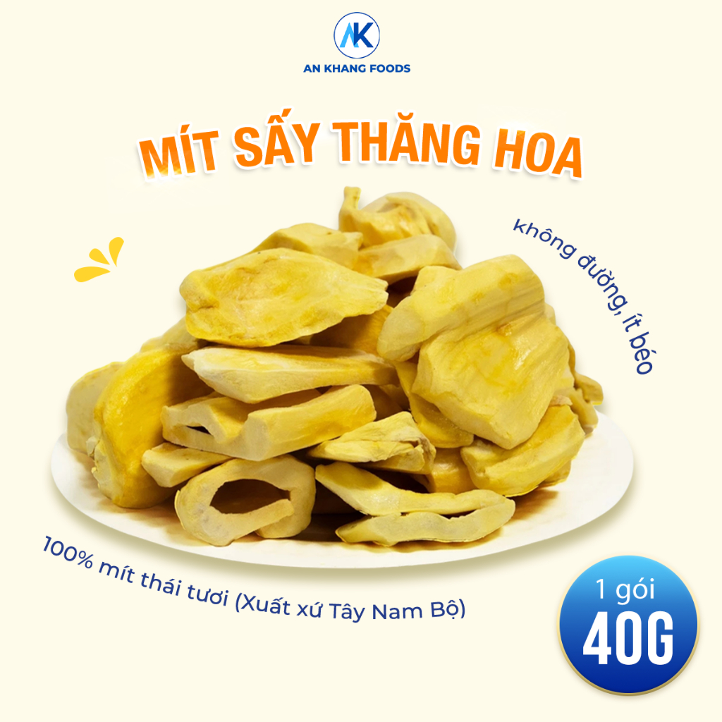 Combo mít sấy thăng hoa nguyên miếng organic vị ngọt tự nhiên gói 40g AnKhang Foods