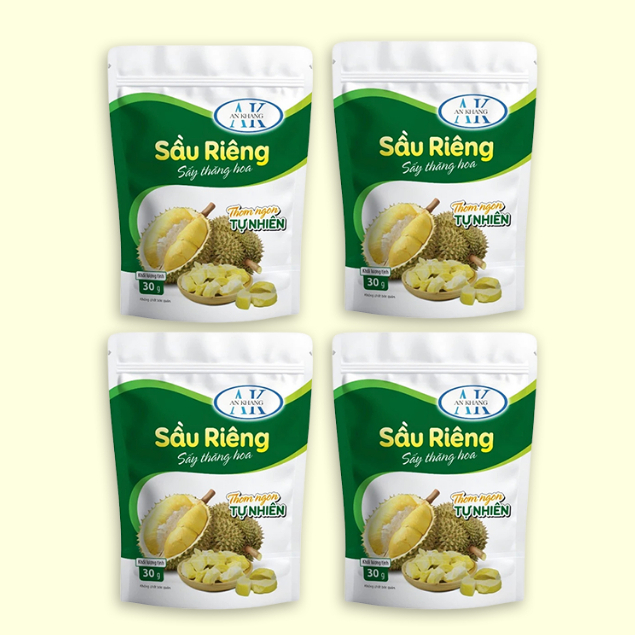 Sầu riêng sấy thăng hoa organic không đường 100% giữ trọn vị gói 30g AnKhang Foods