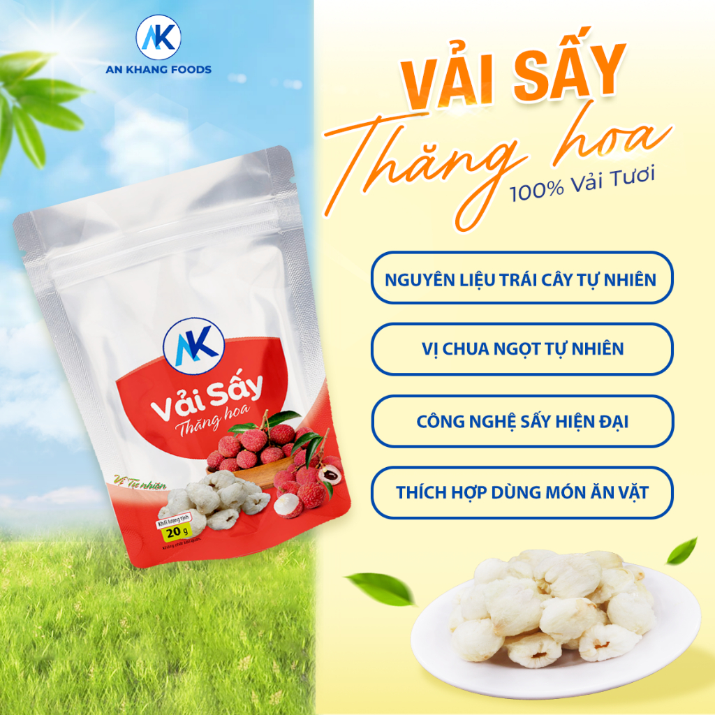 Trái cây sấy thăng hoa AK 100% tự nhiên không dầu không thêm đường_ Sản phẩm Ocop
