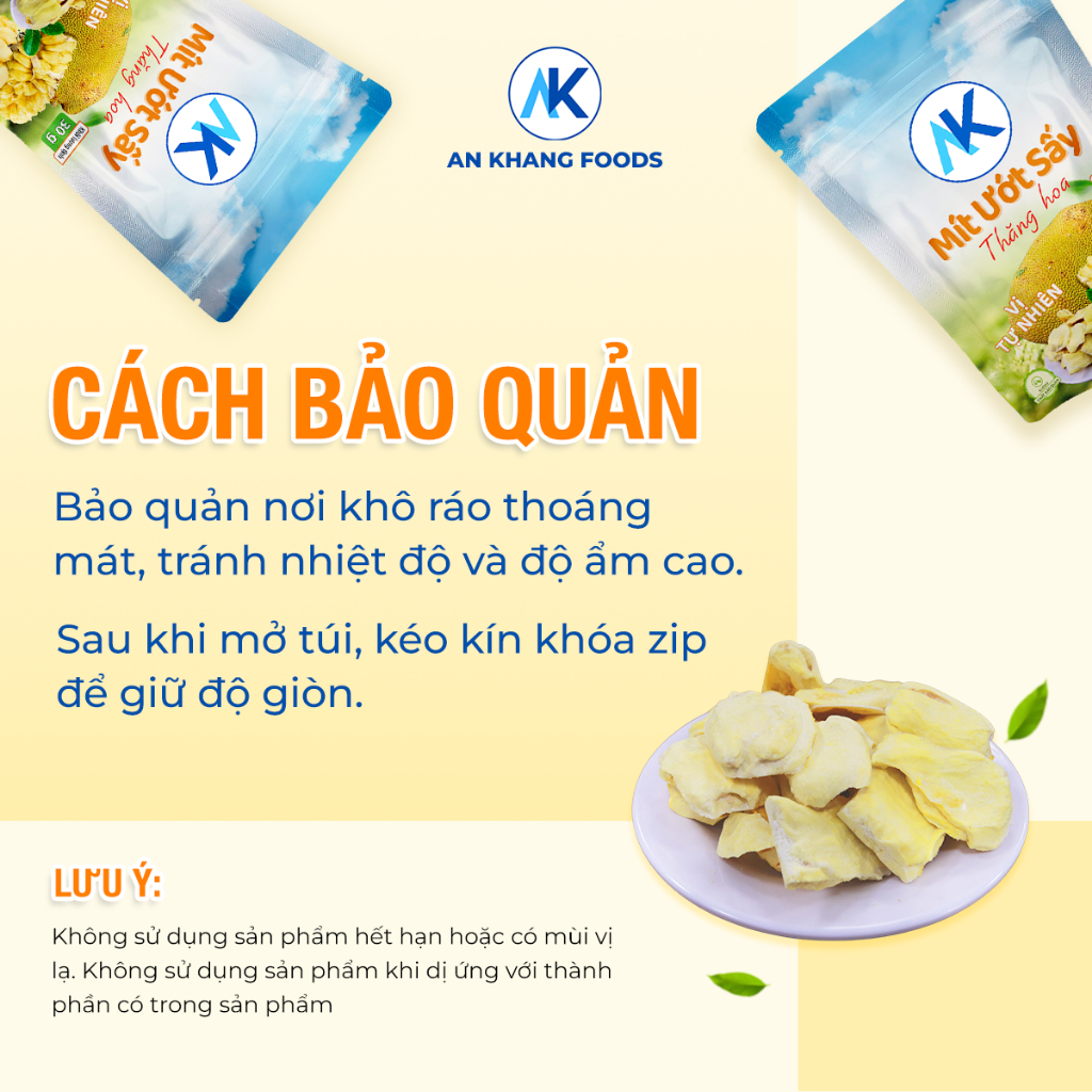 Combo mít ướt sấy thăng hoa nguyên miếng giòn tan vị ngọt tự nhiên gói 30g AnKhang Foods
