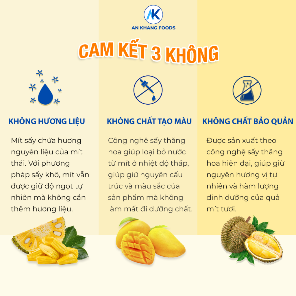 Combo mít ướt sấy thăng hoa nguyên miếng giòn tan vị ngọt tự nhiên gói 30g AnKhang Foods