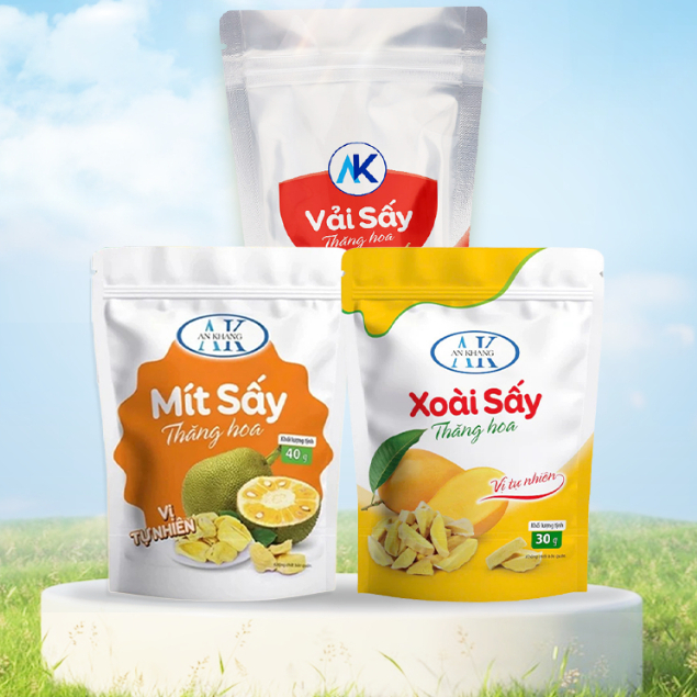 Combo trái cây sấy thăng hoa organic 100% không hương liệu AnKhang Foods