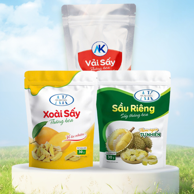 Combo trái cây sấy thăng hoa organic 100% không hương liệu AnKhang Foods
