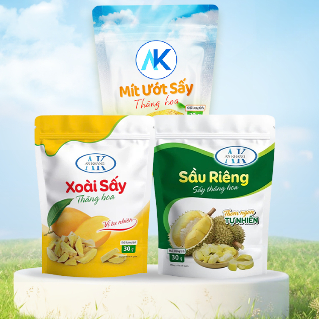 Combo trái cây sấy thăng hoa organic 100% không hương liệu AnKhang Foods
