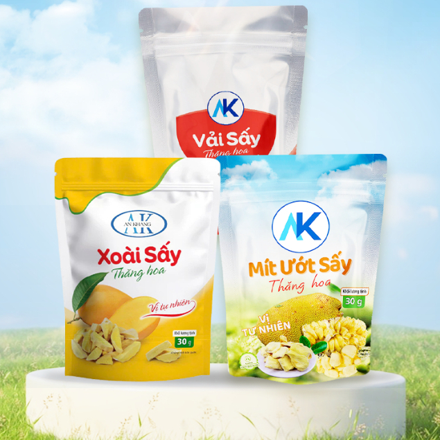 Combo trái cây sấy thăng hoa organic 100% không hương liệu AnKhang Foods