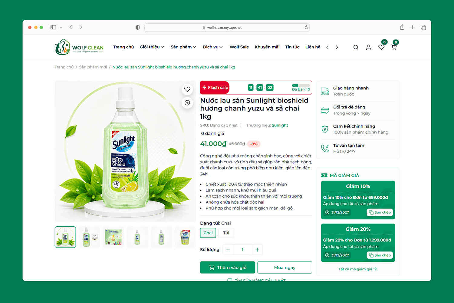 Video sản phẩm, Hiển thị giá nổi bật, đếm ngược với sản phẩm Flash sale