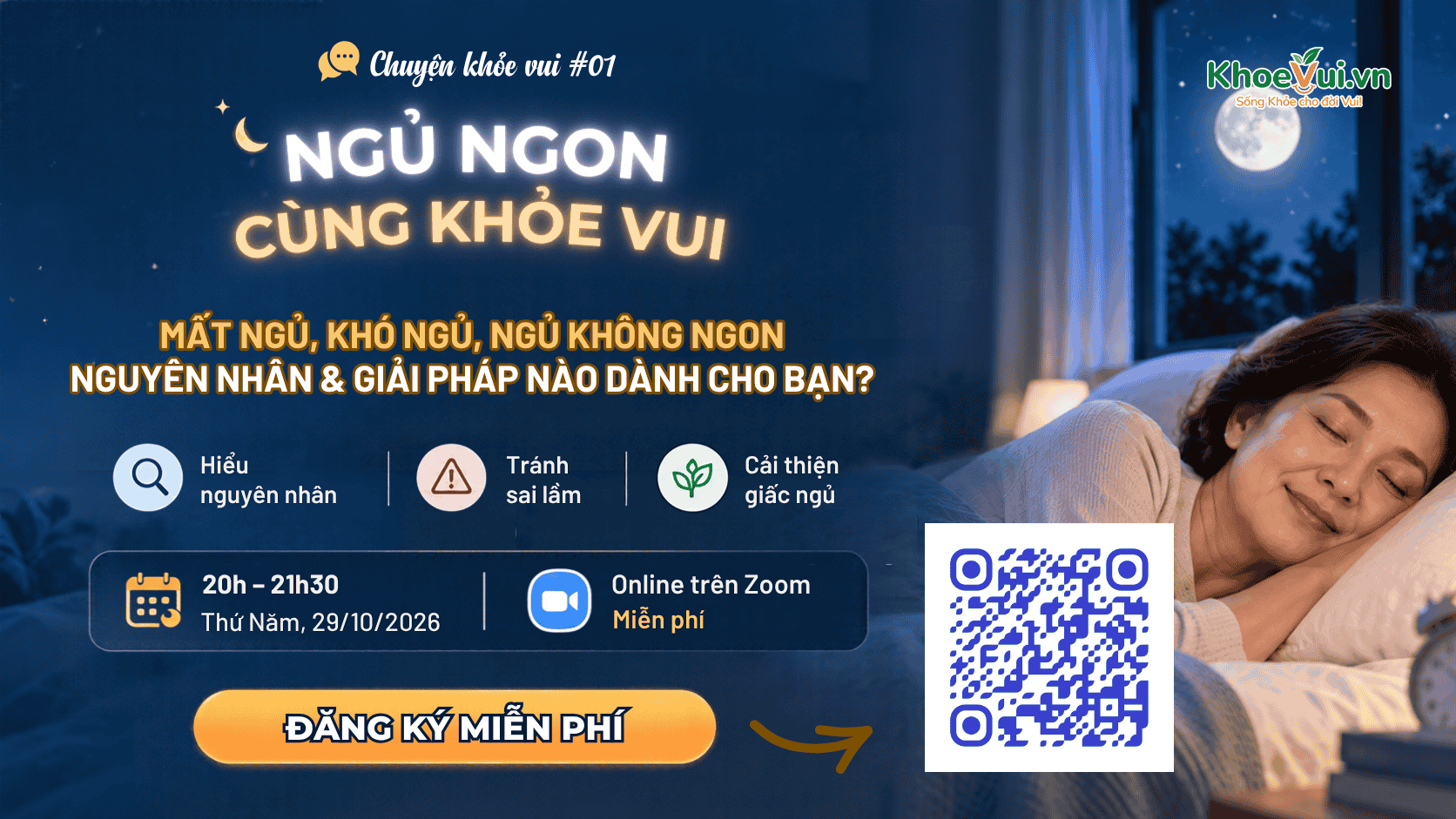 [Hot] Chuyện Khỏe Vui #01: Mất ngủ, khó ngủ, ngủ không ngon - Nguyên nhân & giải pháp nào dành cho bạn?