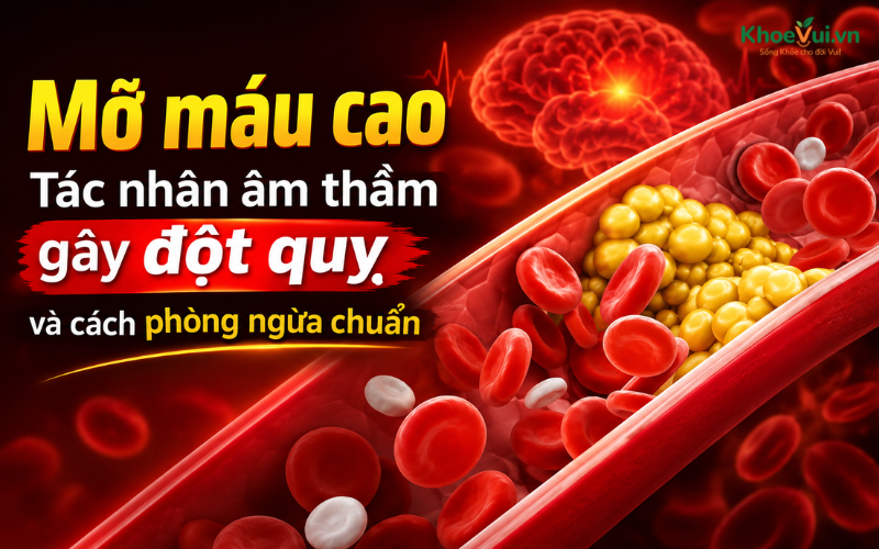 Mỡ máu cao: Tác nhân âm thầm gây đột quỵ và cách phòng ngừa chuẩn