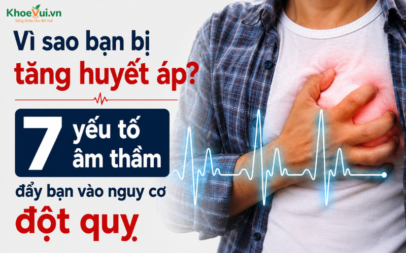 Vì sao bạn bị tăng huyết áp? 7 yếu tố âm thầm đẩy bạn vào nguy cơ đột quỵ