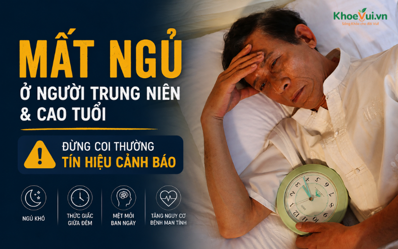Mất ngủ ở người trung niên & cao tuổi: Đừng coi thường tín hiệu cảnh báo