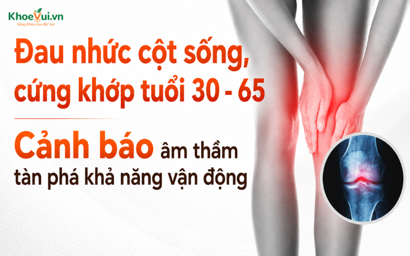 Đau nhức cột sống, cứng khớp tuổi 30 - 65: Cảnh báo âm thầm tàn phá khả năng vận động