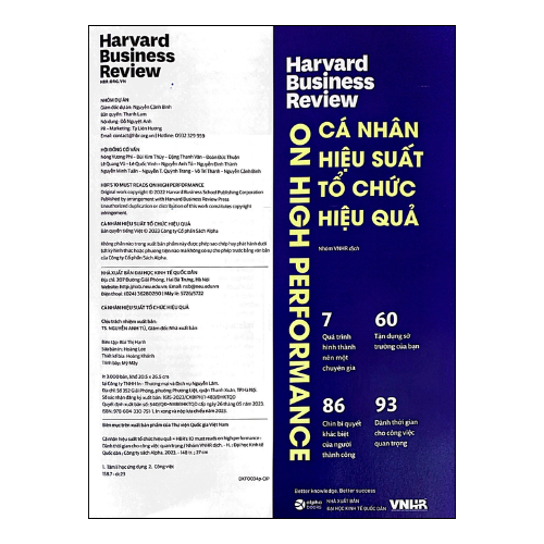 HBR ON -  Cá nhân hiệu suất, tổ chức hiệu quả