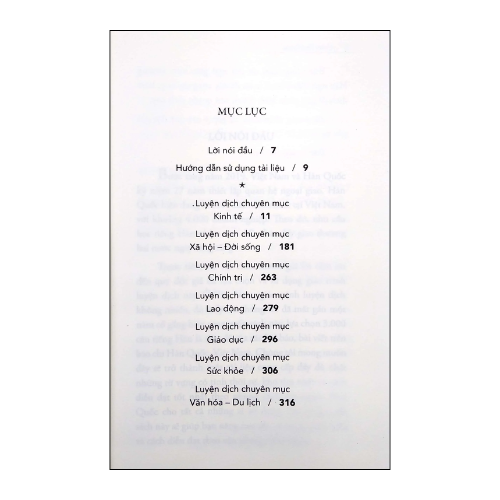 Luyện dịch song ngữ Hàn - Việt