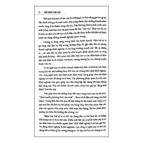 Running lean - Vận hành tinh gọn
