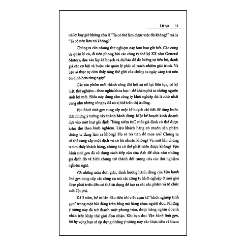 Running lean - Vận hành tinh gọn