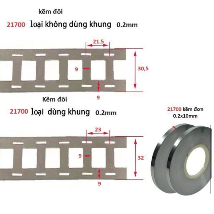 500g Kẽm Hàn Cell Pin 21700 Cao Cấp Dày 0.2mm | Vĩ Gia Shop