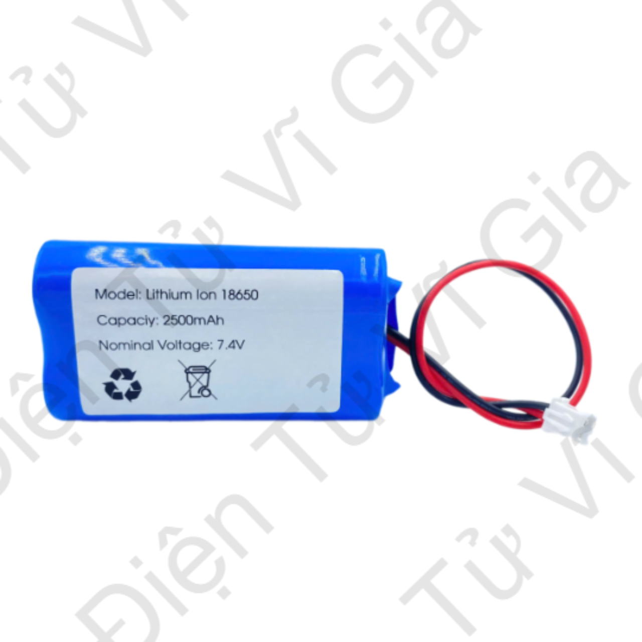 Pin sạc 7.4V 2500mAh 2S 10A Jack XH 2.54mm Cao Cấp - Vĩ Gia Shop
