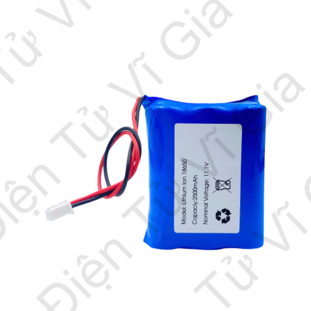 Pin Sạc 12V 2500mAh 3S Mạch Bảo Vệ 20A Jack XH 2.54mm - Vĩ Gia Shop