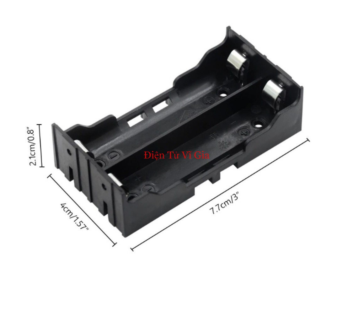 Đế Khay Pin 18650 Chân Hàn Board Mạch PCB Loại 1 Cell / 2 Cell / 3 Cell / 4 Cell Nhựa ABS Cao Cấp Đầu Cực Mạ Niken - Vĩ Gia Shop