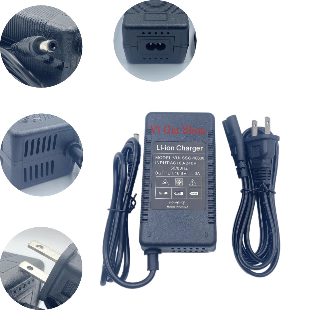 Sạc 4S 16.8V Dòng sạc 3A - Có quạt tản nhiệt - đèn báo pin tự ngắt khi sạc đầy