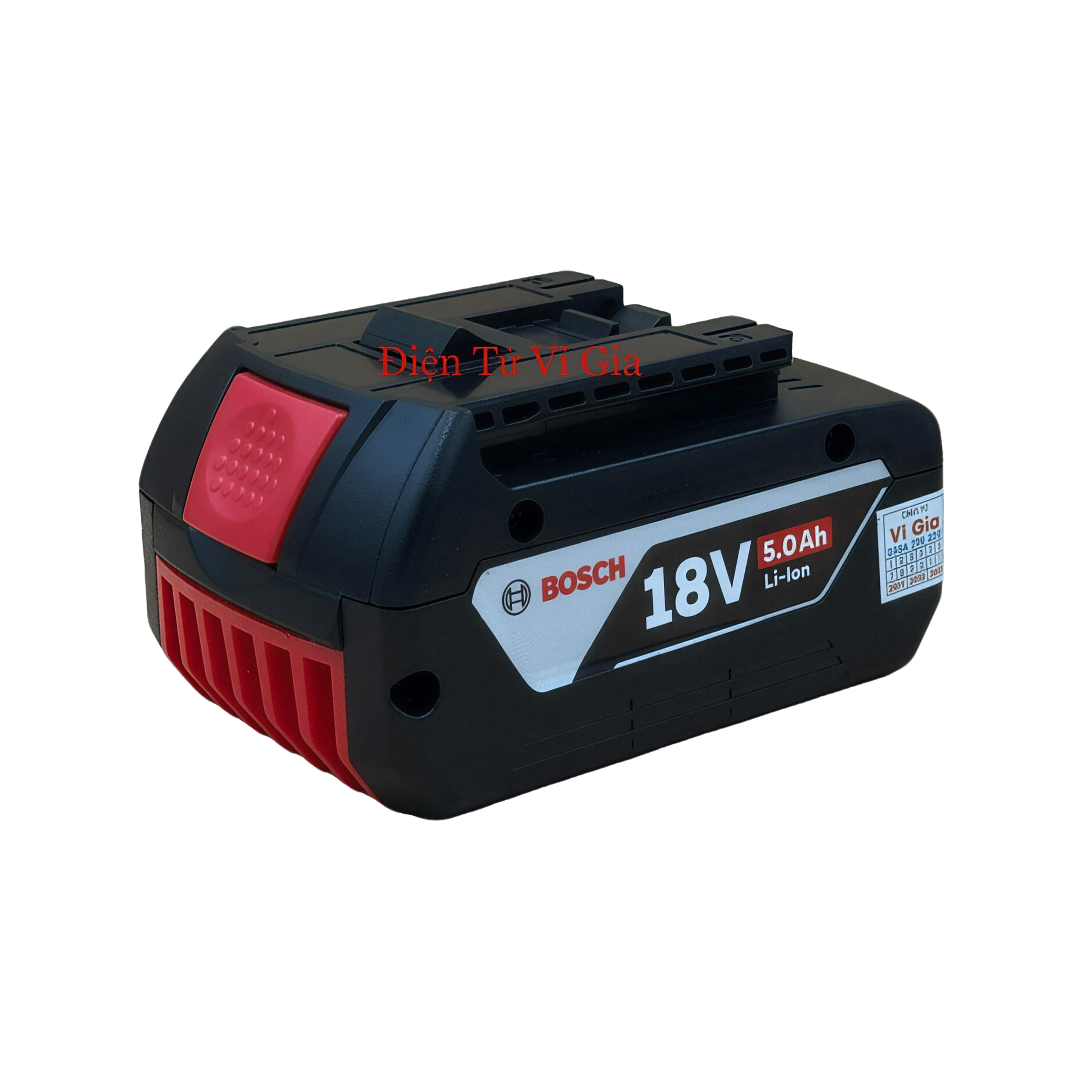 Pin Đóng Bosch 18V Dung Lượng Cao Nhận Sạc Zin - Khối Pin Máy Khoan Bosch 21V Dòng Xả Cao 50A Có Led Báo Pin 4 Mức