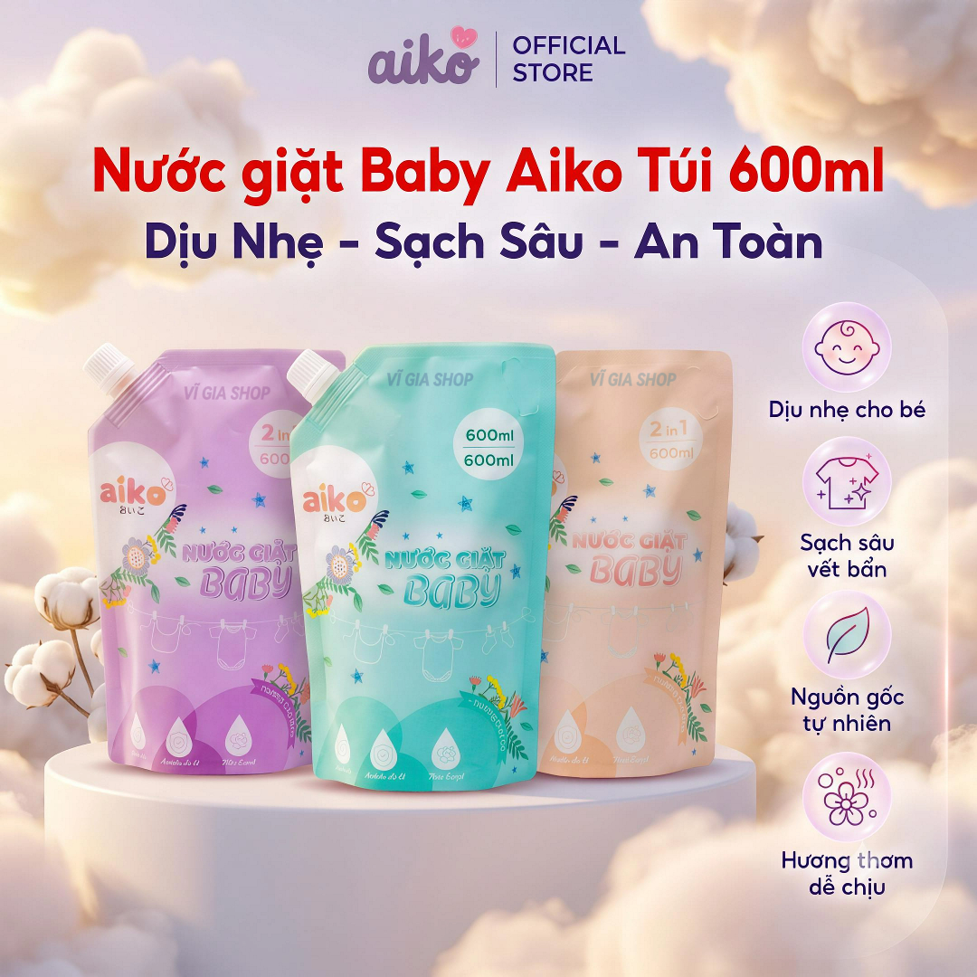 Chăm sóc toàn diện cho bé yêu cùng combo 5 món sinh học AIKO tại Vĩ Gia Shop