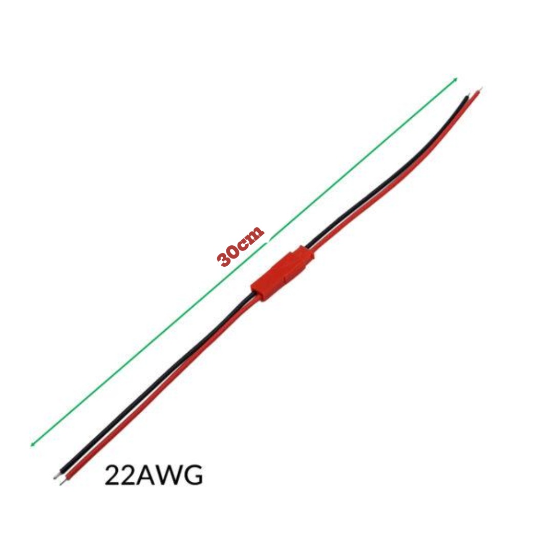 Cặp Jack Nối JST 2P Đực - Cái Dây 22AWG (20cm / 30cm) - VĨ GIA SHOP