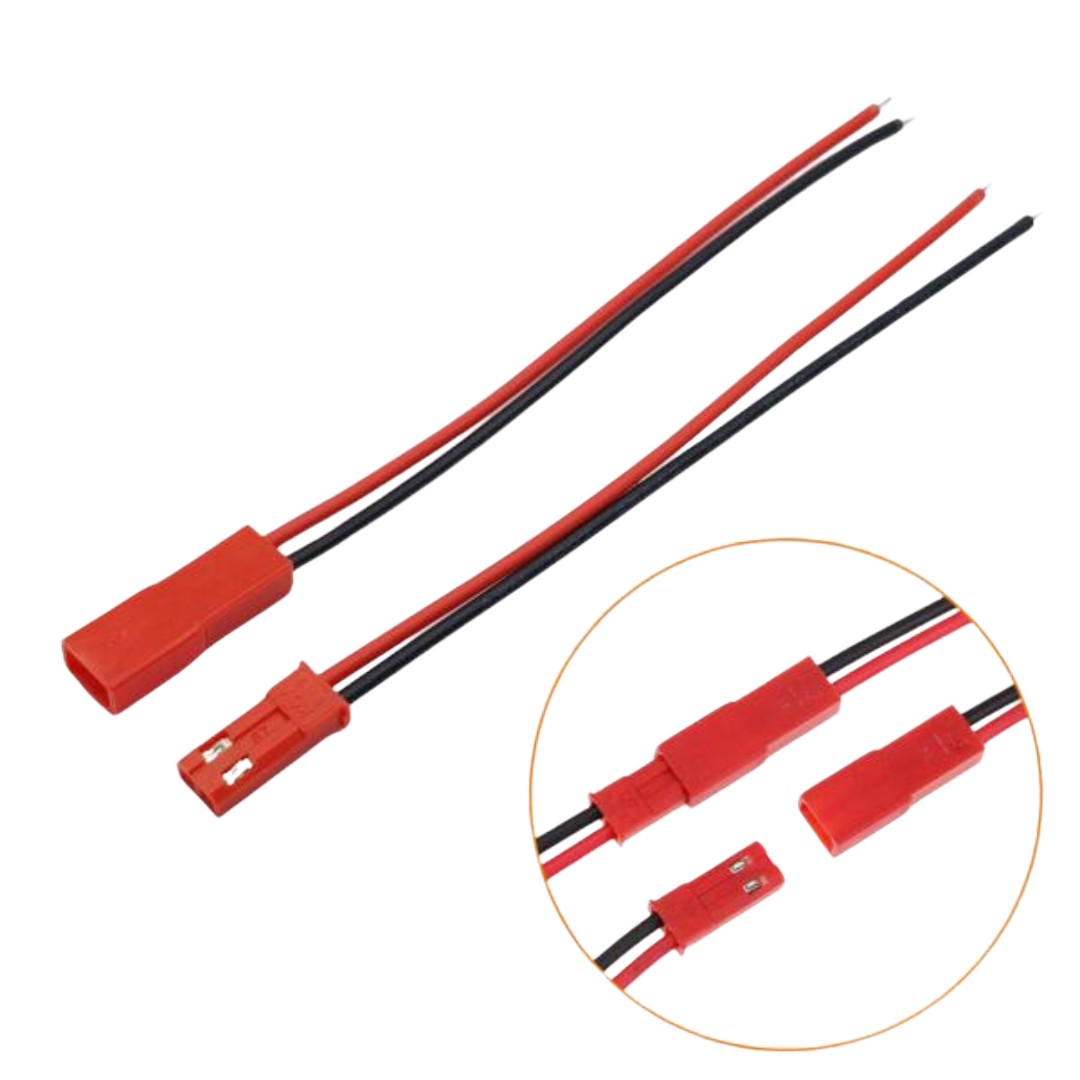 Cặp Jack Nối JST 2P Đực - Cái Dây 22AWG (20cm / 30cm) - VĨ GIA SHOP