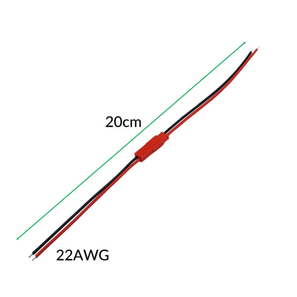 Cặp Jack Nối JST 2P Đực - Cái Dây 22AWG (20cm / 30cm) - VĨ GIA SHOP
