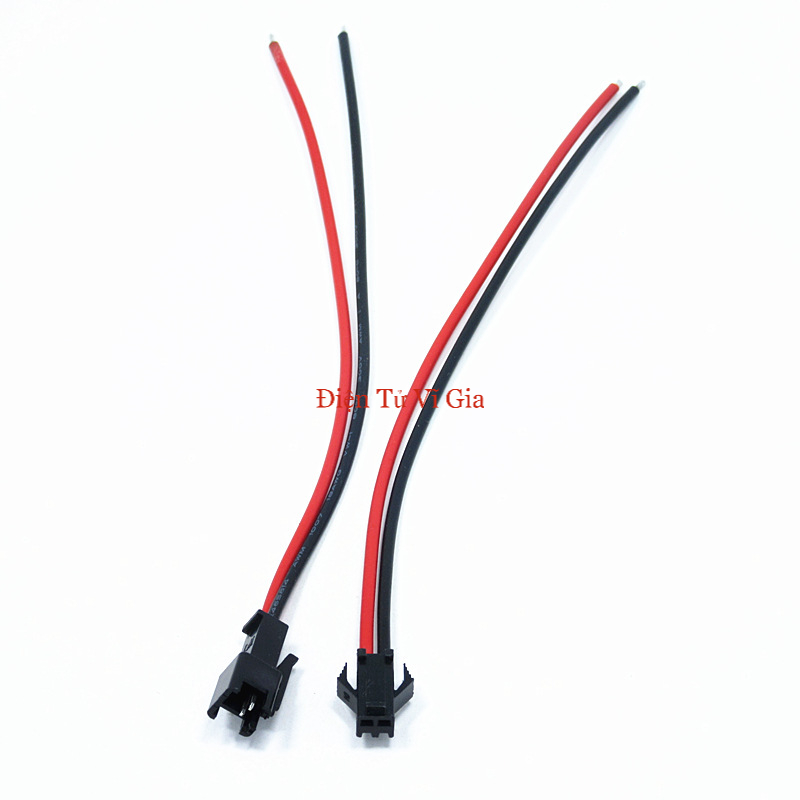 Jack Nối SM 2.54mm 2P Đực Cái Dây 22AWG (15cm) - Vĩ Gia Shop