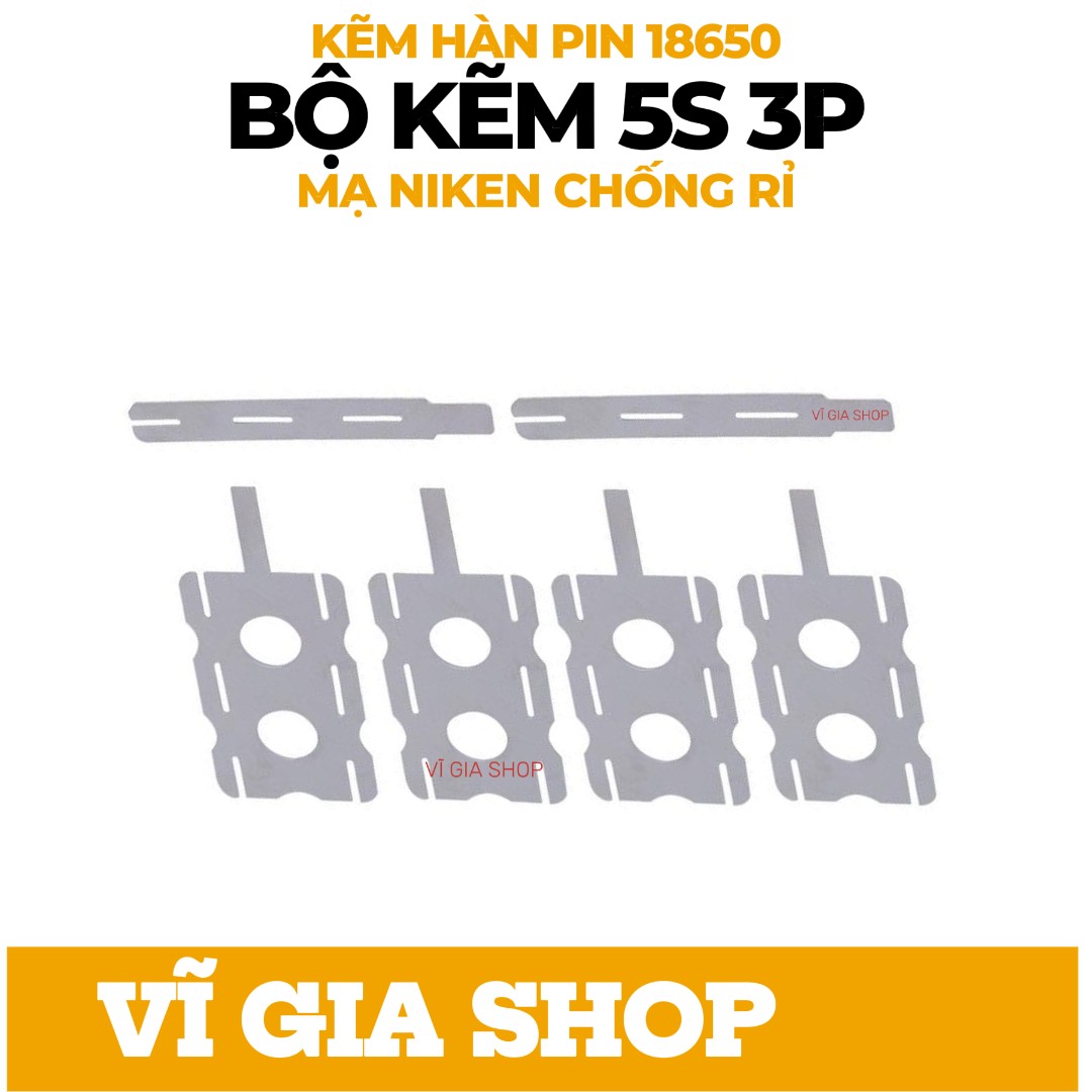 Kẽm Hàn Khối Pin 5S 3P 18650 Cao Cấp, Chịu Tải - Vĩ Gia Shop