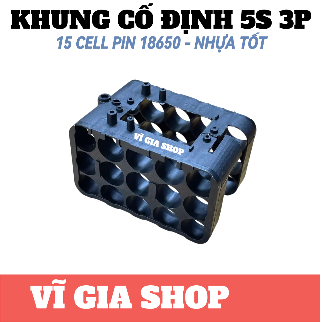 Khung Nhựa Cố Định Pin Makita 10 - 15 Cell 18650 Nhựa ABS - Vĩ Gia Shop