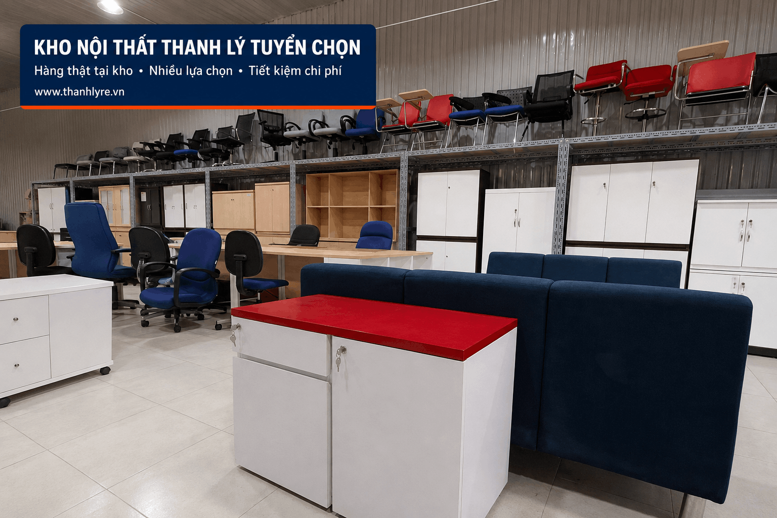Tổng kho nội thất văn phòng thanh lý tuyển chọn tại TP.HCM
