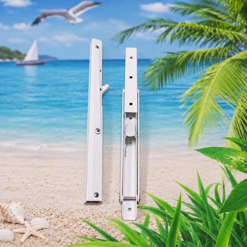 Ke Gập Bàn Gắn Tường Bằng Thép Sơn Trắng Có Lẫy Khóa Cho Bàn Kệ Gấp Gọn KG119