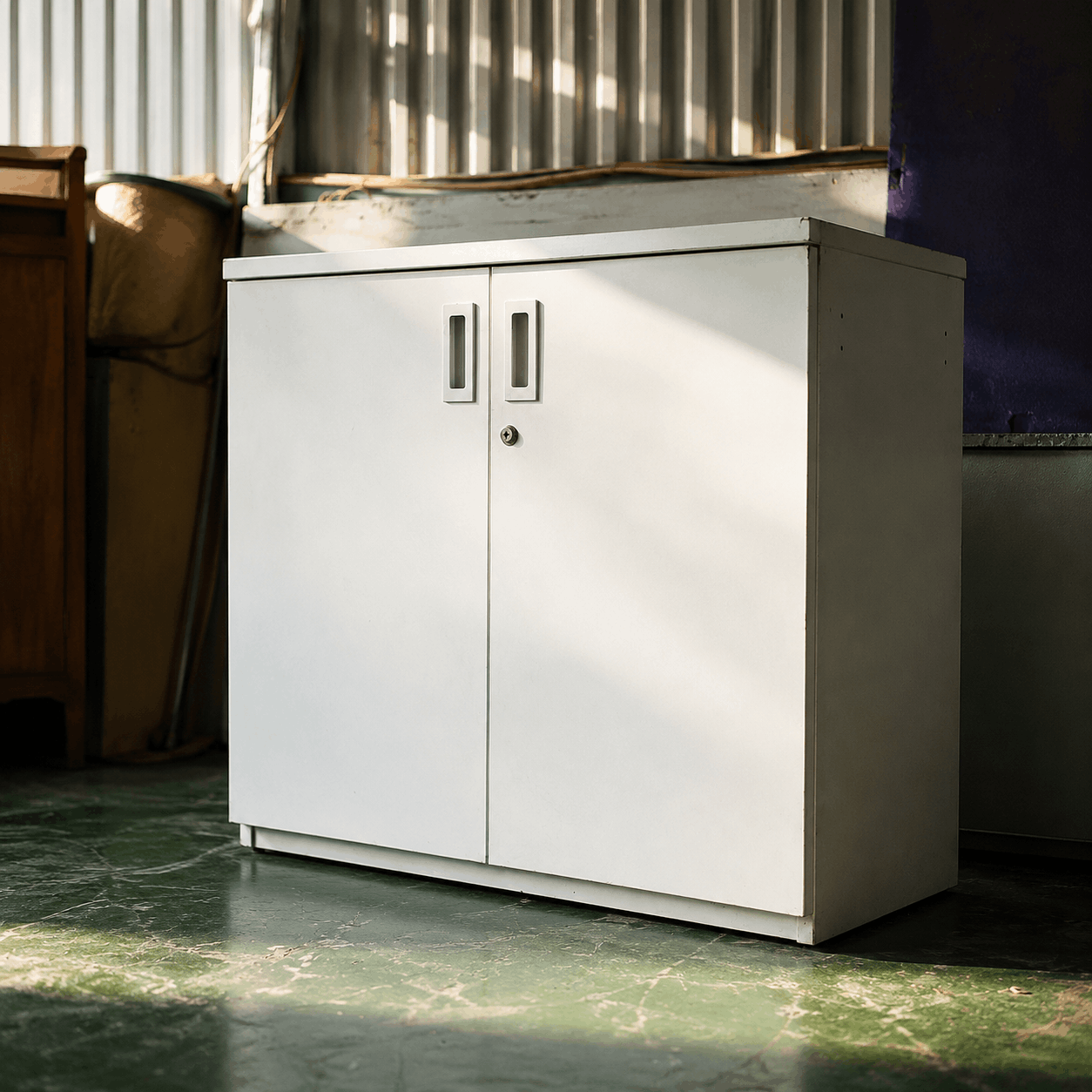 Tủ hồ sơ thấp 2 cánh màu trắng 1000x400x860mm TU065
