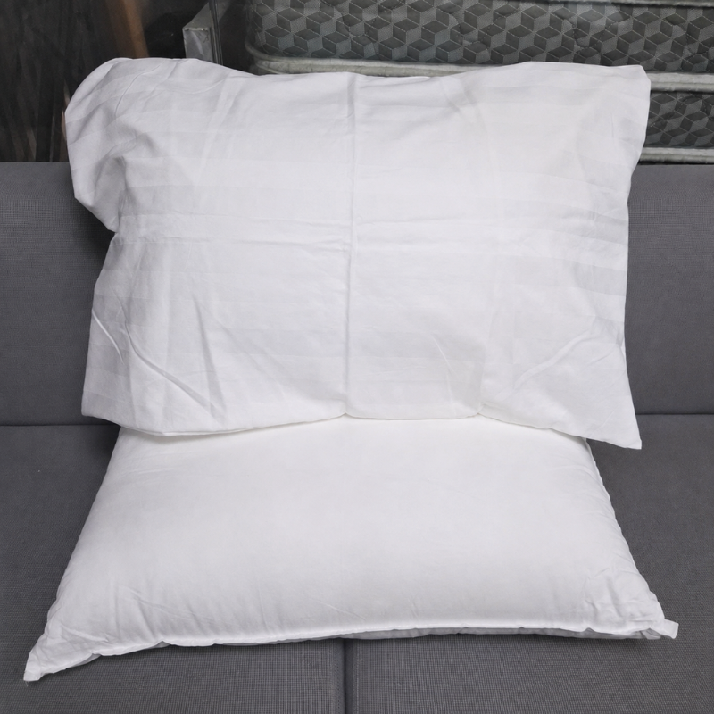 Combo 2 Ruột Gối 50x70cm + 2 Vỏ Gối Trắng Sọc Thanh Lý Tuyển Chọn CBG 108
