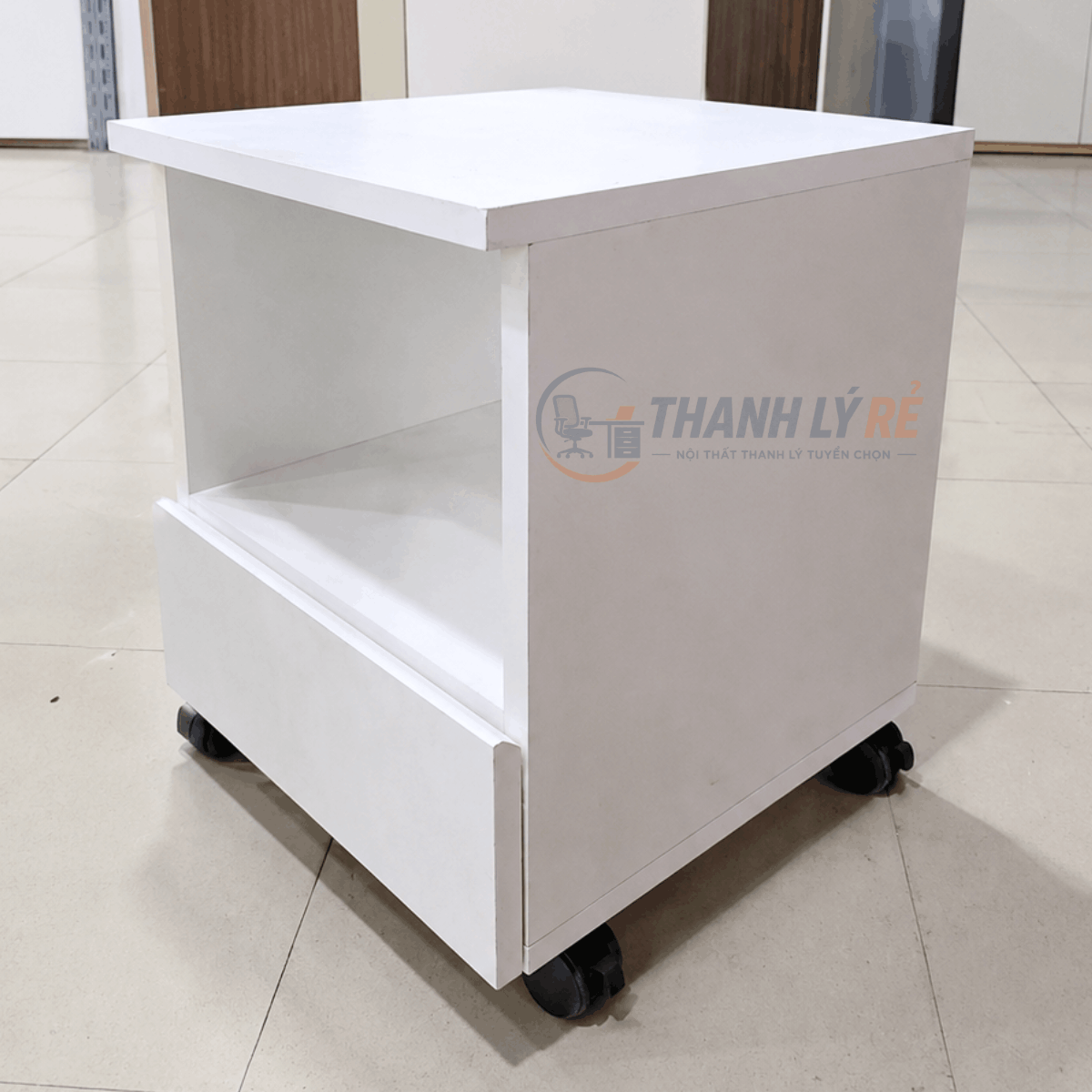 Tủ gỗ nhỏ màu trắng đa năng 400x400x500mm TU073