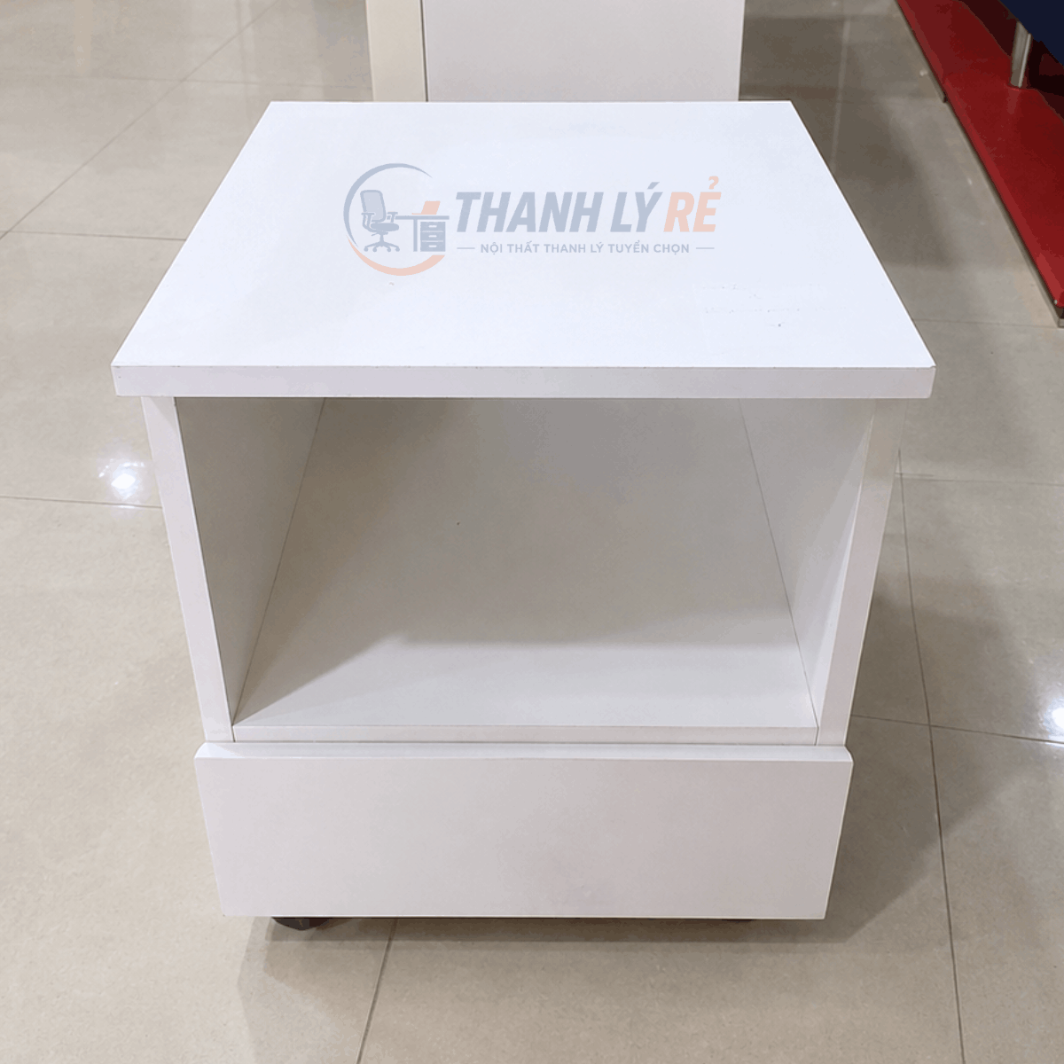 Tủ gỗ nhỏ màu trắng đa năng 400x400x500mm TU073