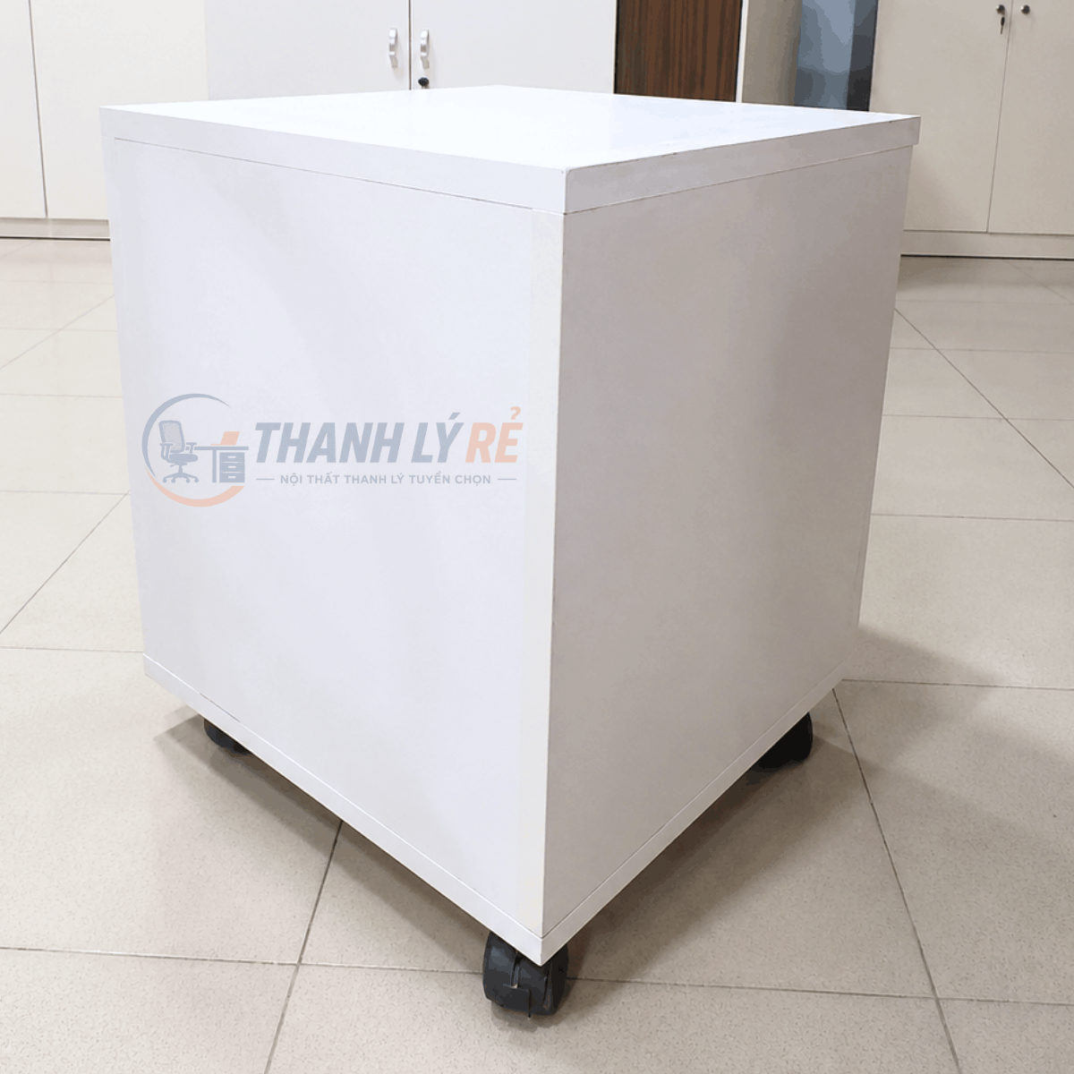 Tủ gỗ nhỏ màu trắng đa năng 400x400x500mm TU073