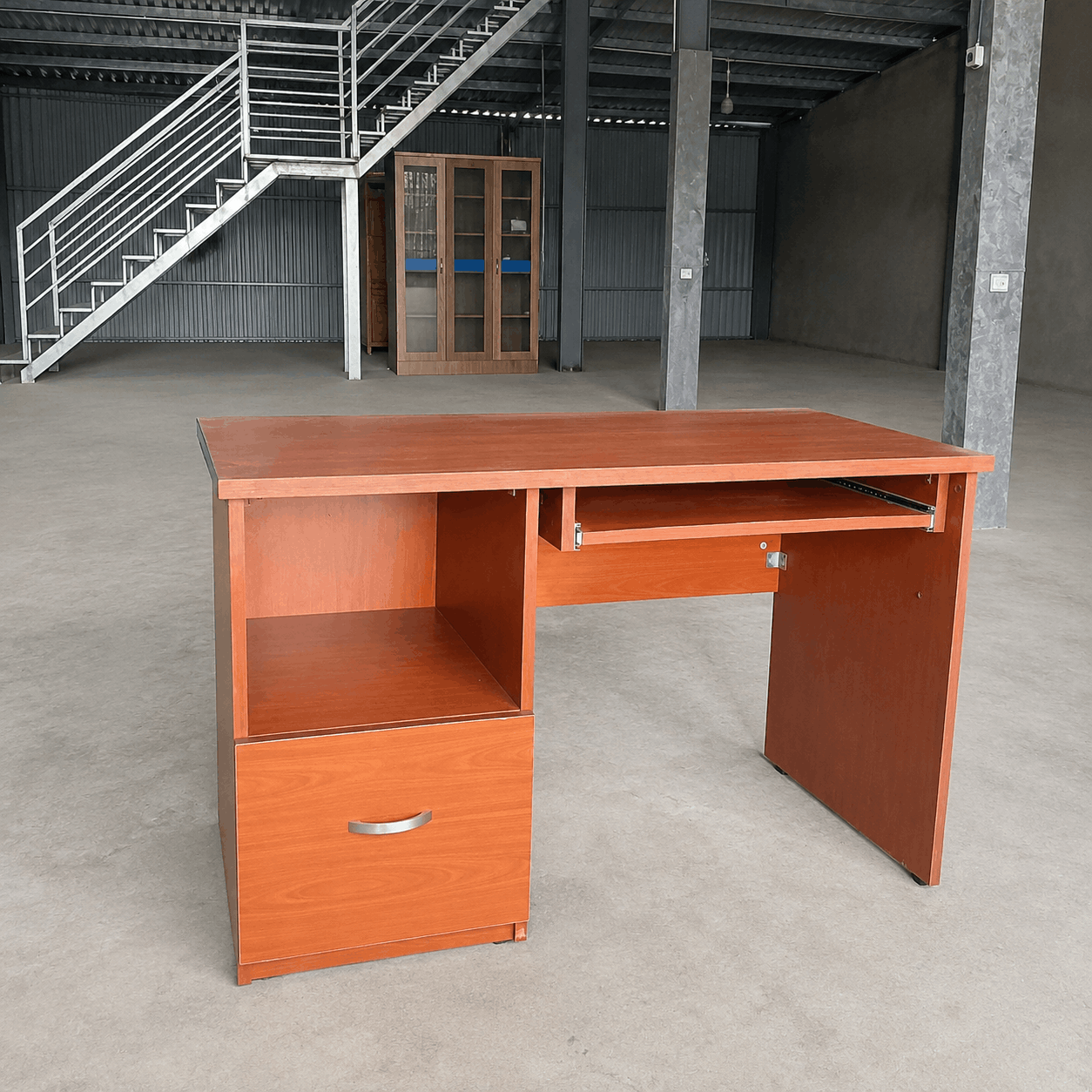 Bàn làm việc hộc tủ liền bàn màu nâu 1200x700x750mm BAN099
