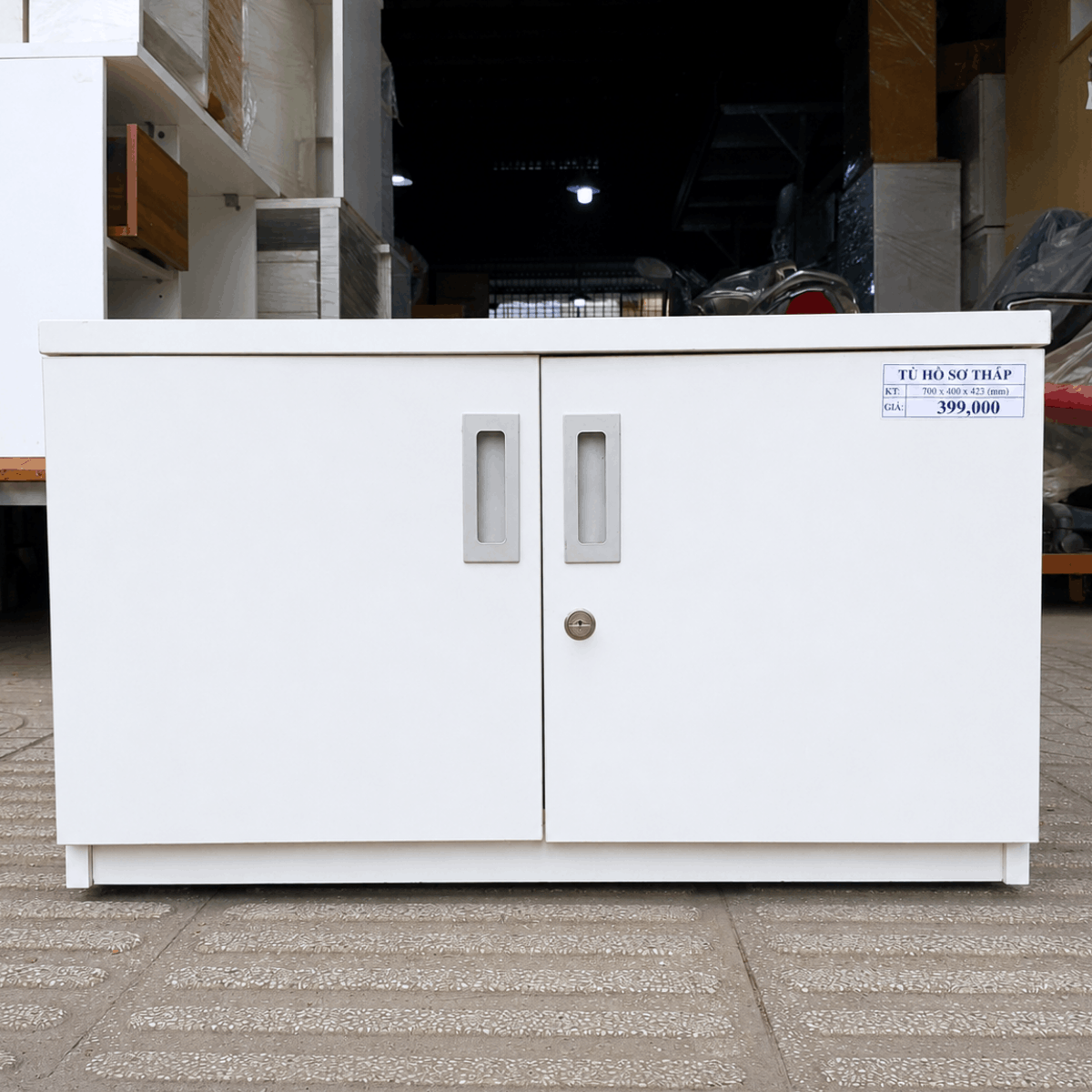 Tủ gỗ màu trắng đa năng 800x400x440mm TU074