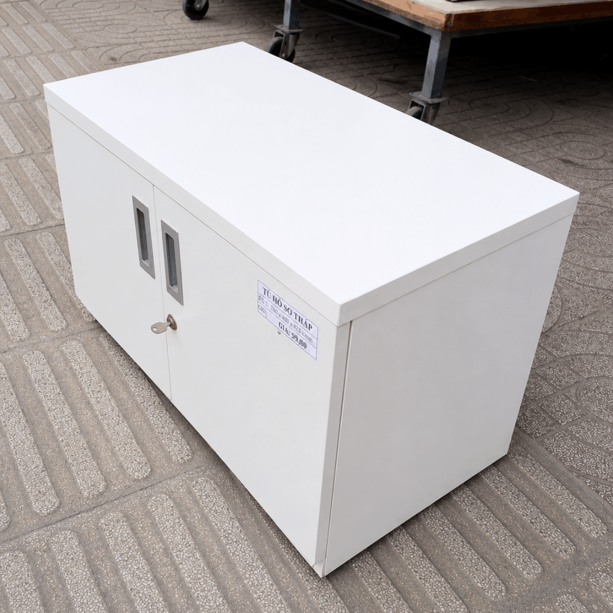 Tủ gỗ màu trắng đa năng 900x400x445mm TU075
