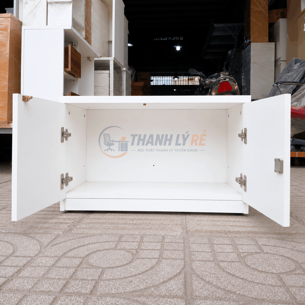 Tủ gỗ màu trắng đa năng 800x400x440mm TU074