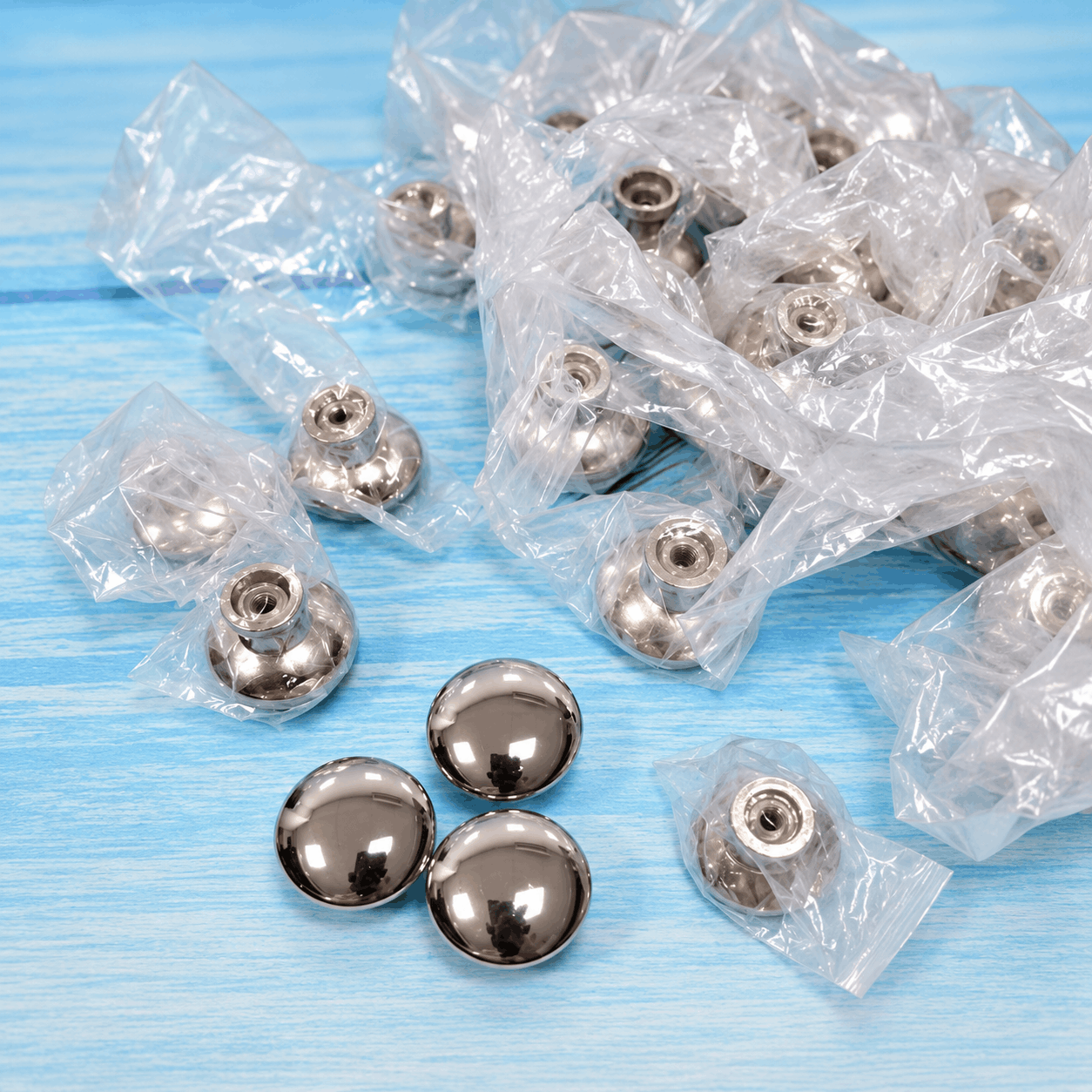 Núm Tay Nắm Tủ Tròn Hợp Kim Màu Inox Bóng TN1006