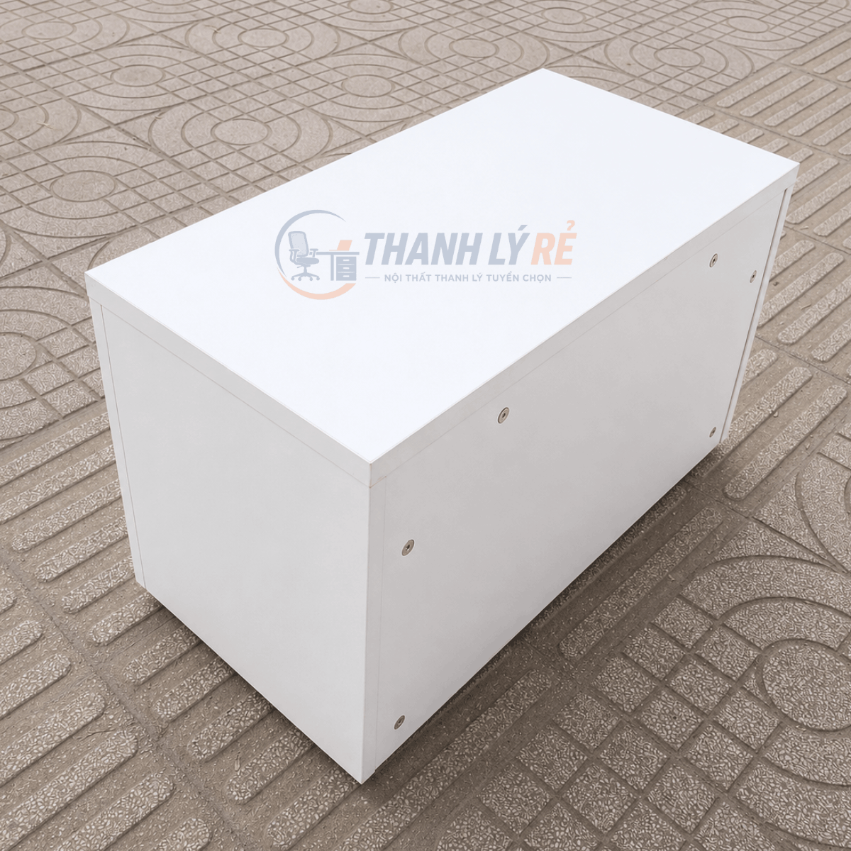 Tủ gỗ màu trắng đa năng 900x400x445mm TU075