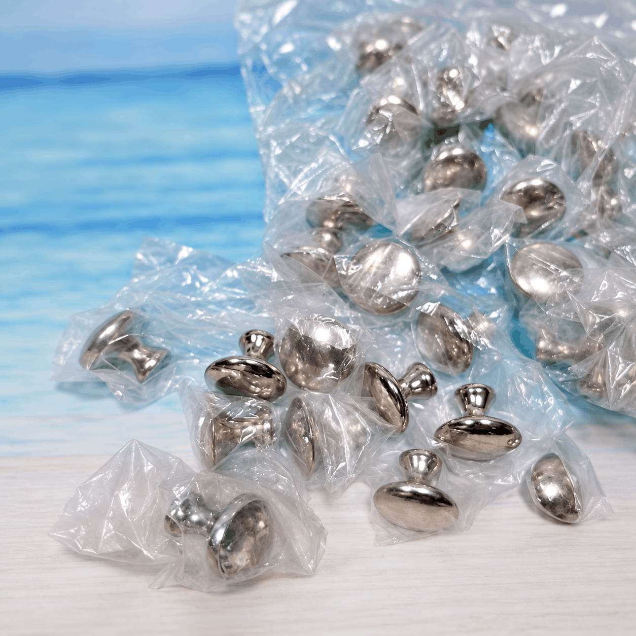 Núm Tay Nắm Tủ Tròn Hợp Kim Màu Inox Bóng TN1006