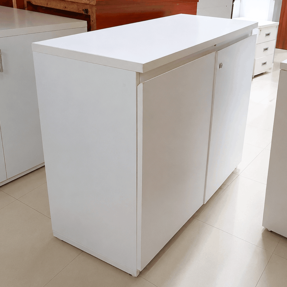 Tủ hồ sơ thấp 2 cánh màu trắng 1000x400x850 TU101