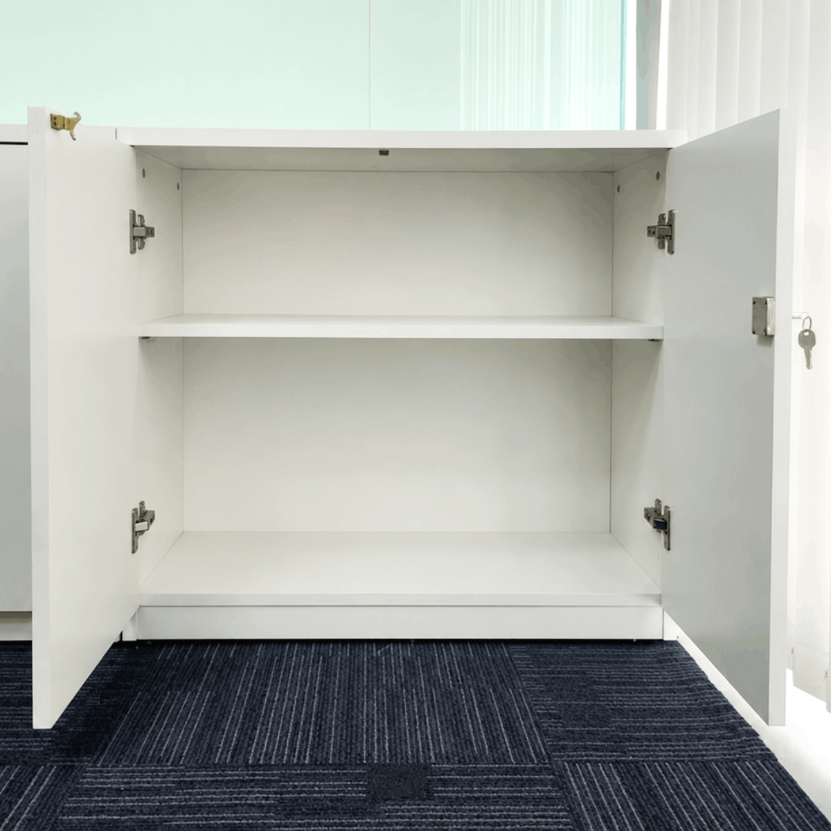 Tủ hồ sơ thấp 2 cánh màu trắng 800x400x750mm TU030