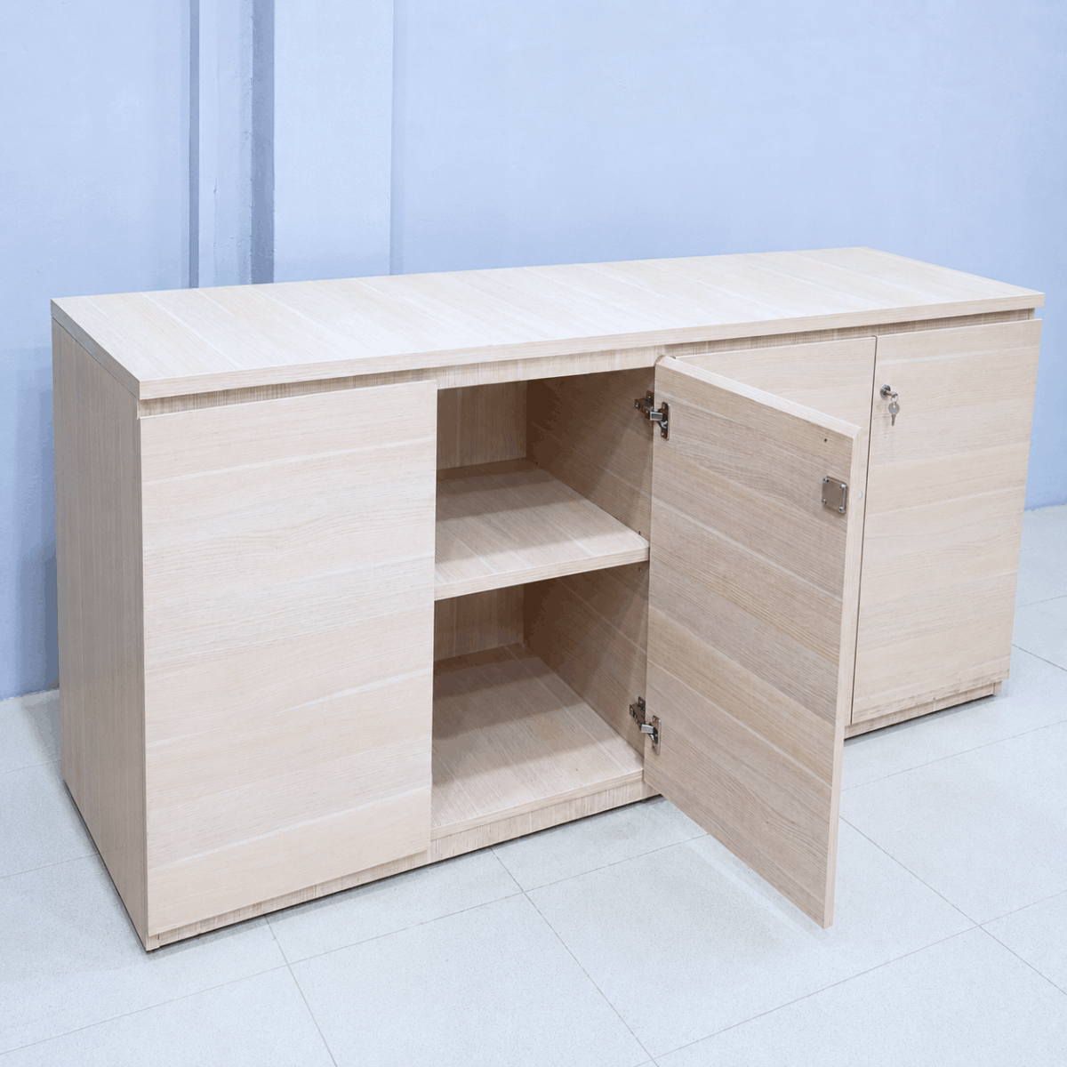 Tủ thấp màu vân gỗ sáng 1760x500x850mm TU015